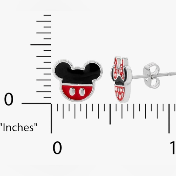 Disney Mickey and Minnie Earrings NO BOX Comes on Kraft Earring Card - Picture 3 of 5